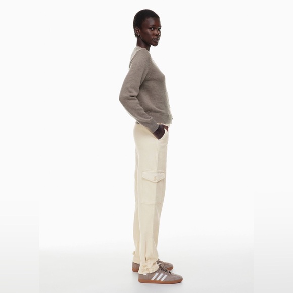 ARITZIA WILFRED FREE Cream MODERN CARGO High Rise Utility Slim Leg Pants 00 - Picture 1 of 8